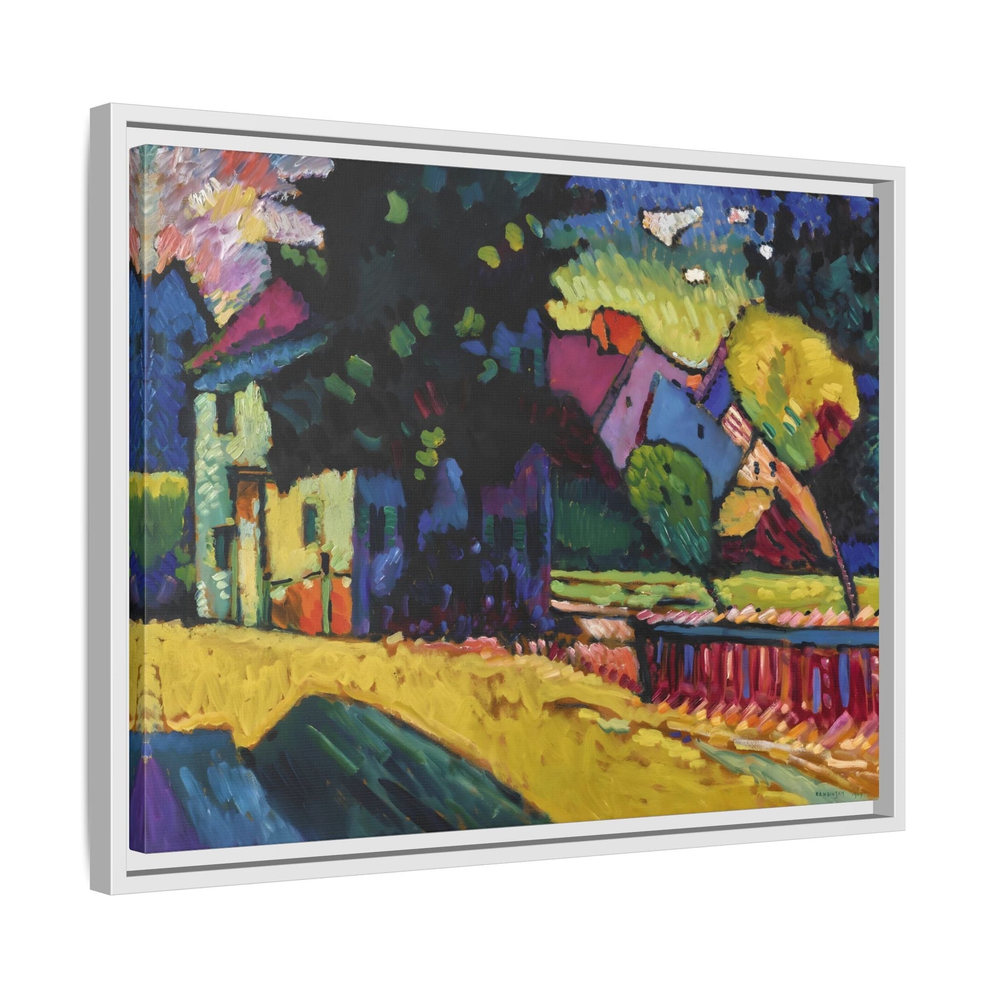 Murnau Geometric Canvas Print - Abstract Kandinsky Bavarian Geometric Wall Art - YesArtYes