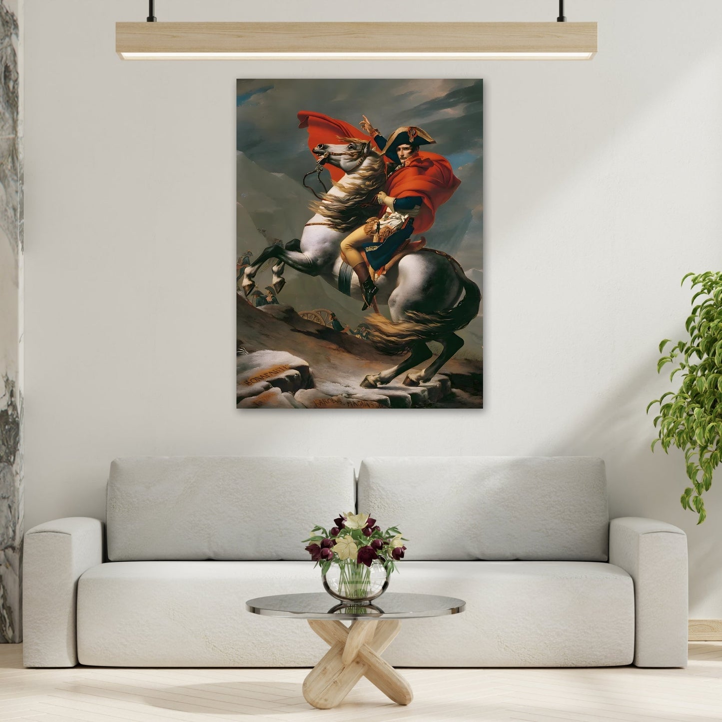 Napoleon Canvas Print - Jacques Louis David Crossing the Alps Wall Art - YesArtYes