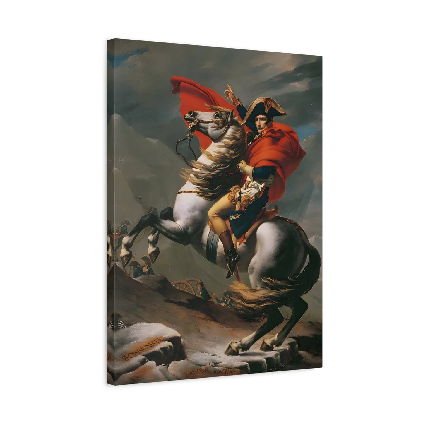 Napoleon Canvas Print - Jacques Louis David Crossing the Alps Wall Art - YesArtYes