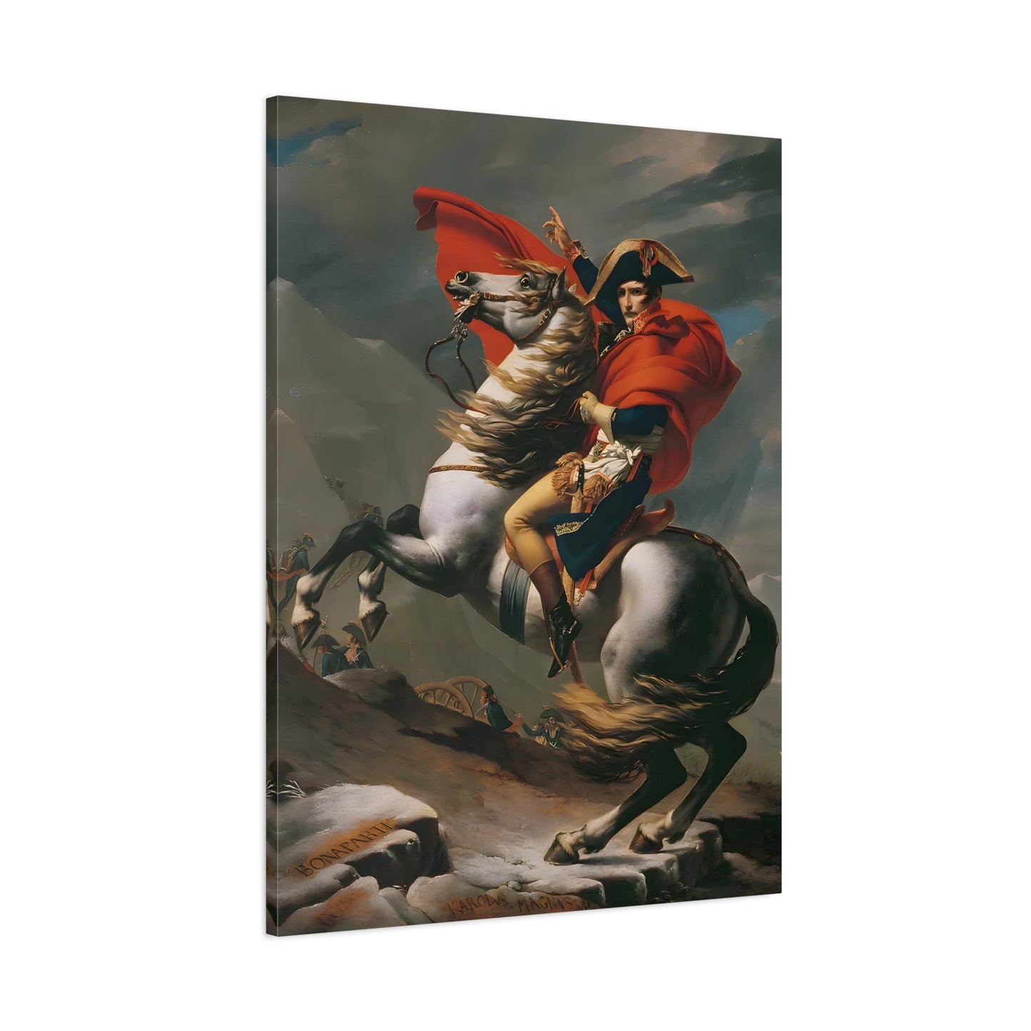Napoleon Canvas Print - Jacques Louis David Crossing the Alps Wall Art - YesArtYes