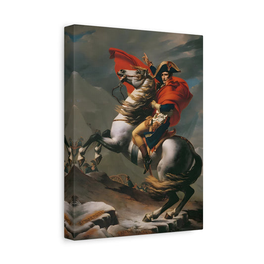 Napoleon Canvas Print - Jacques Louis David Crossing the Alps Wall Art - YesArtYes