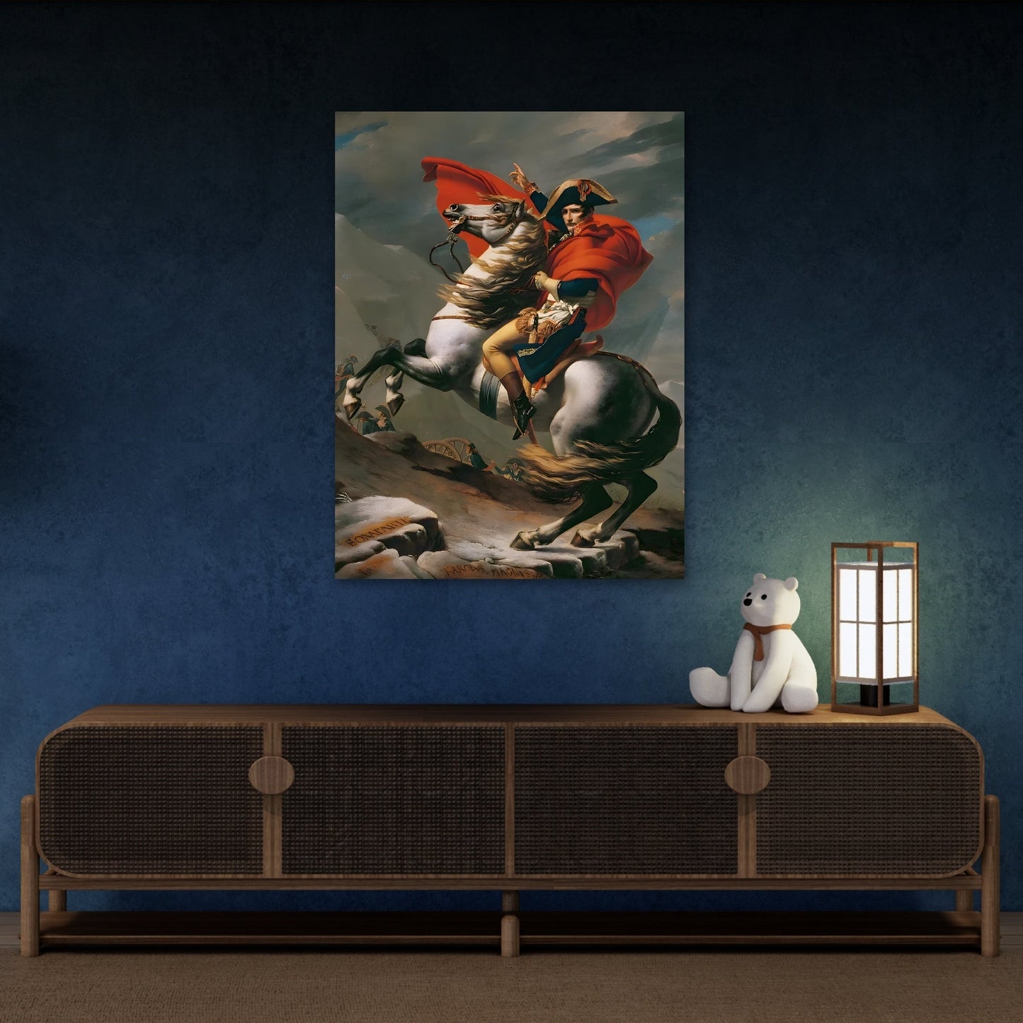 Napoleon Canvas Print - Jacques Louis David Crossing the Alps Wall Art - YesArtYes