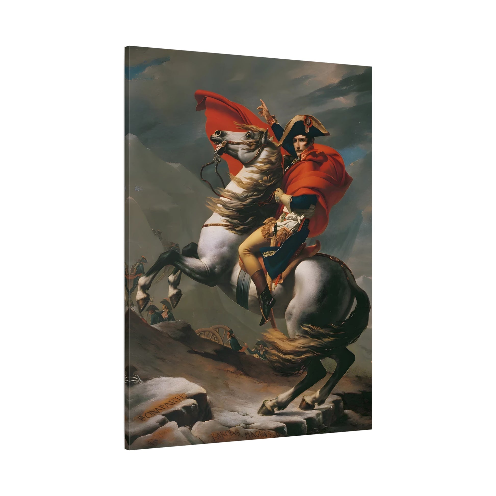 Napoleon Canvas Print - Jacques Louis David Crossing the Alps Wall Art - YesArtYes