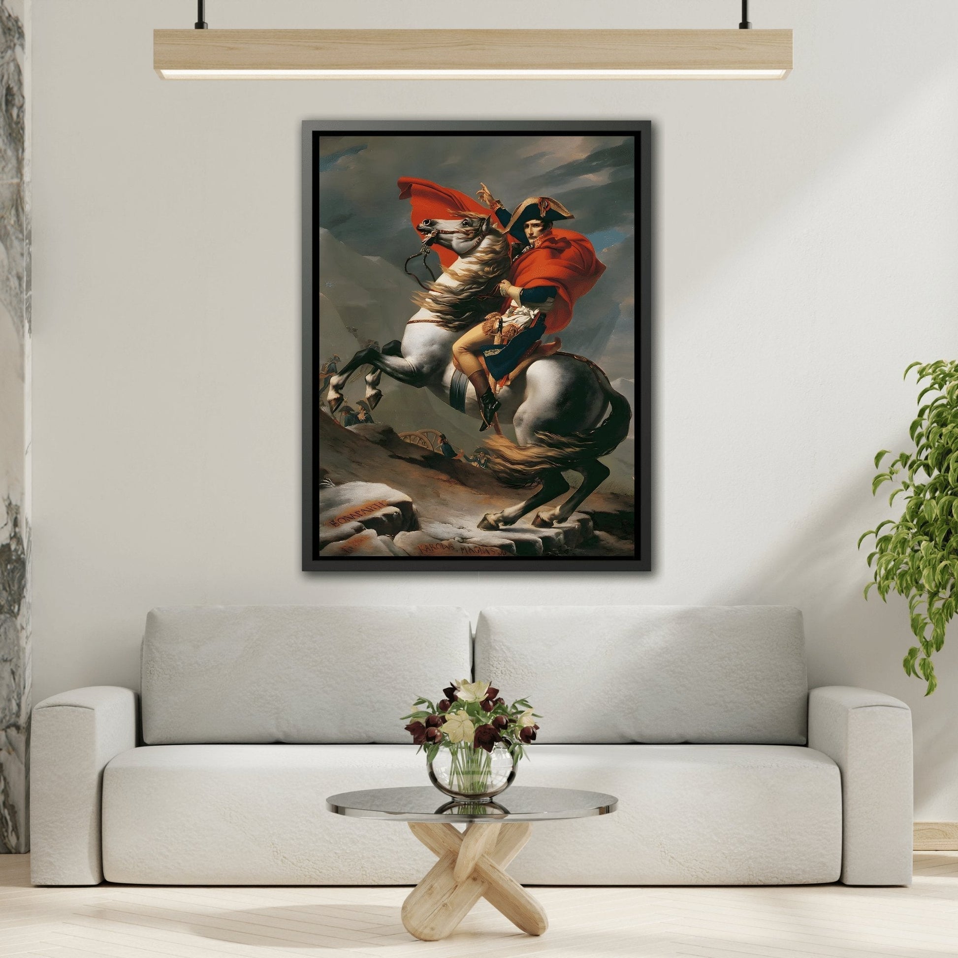 Napoleon Crossing Alps Canvas Prints - Jacques Louis David Wall Art