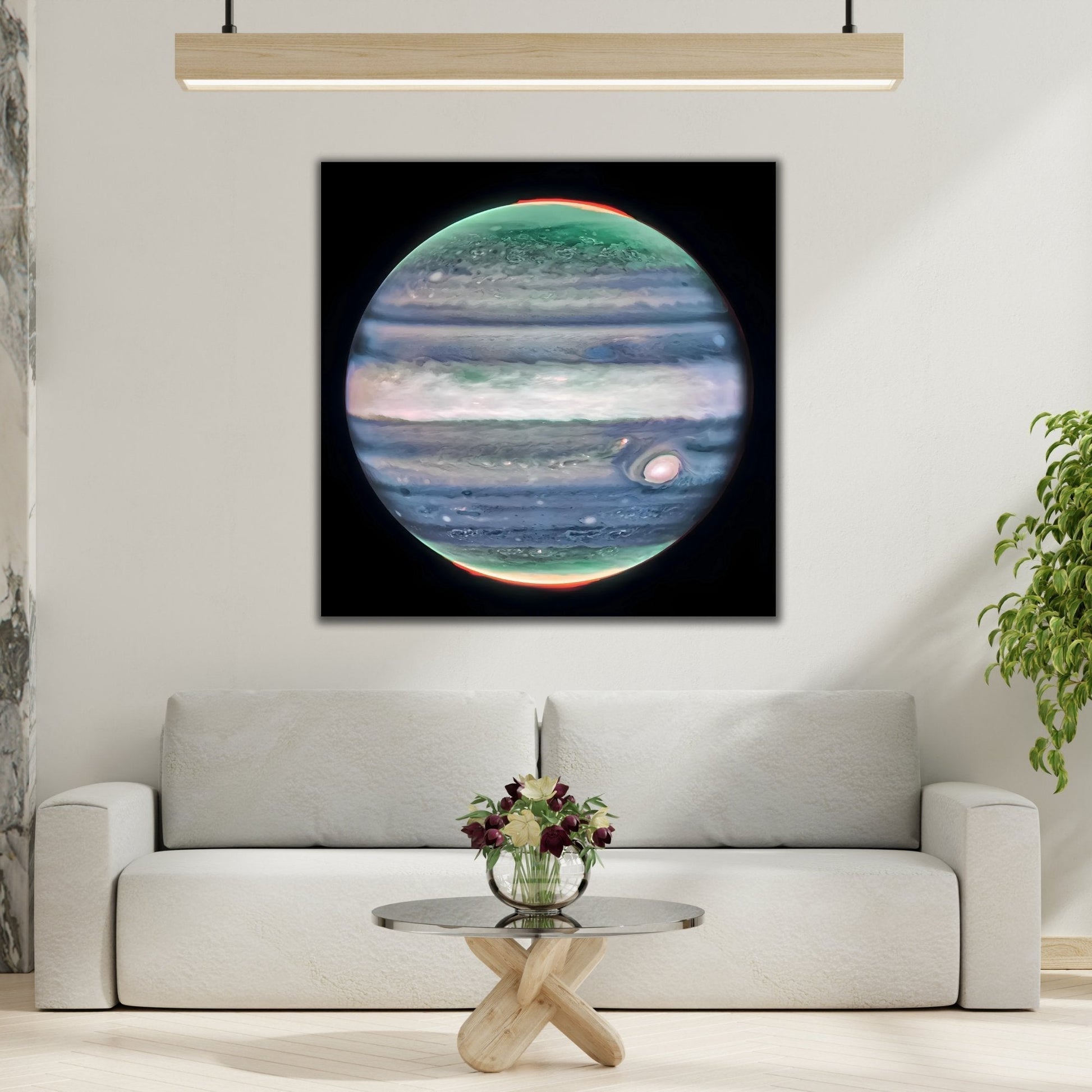 NASA Jupiter Canvas Wall Art - James Webb Space Telescope First Images Framed Print - YesArtYes