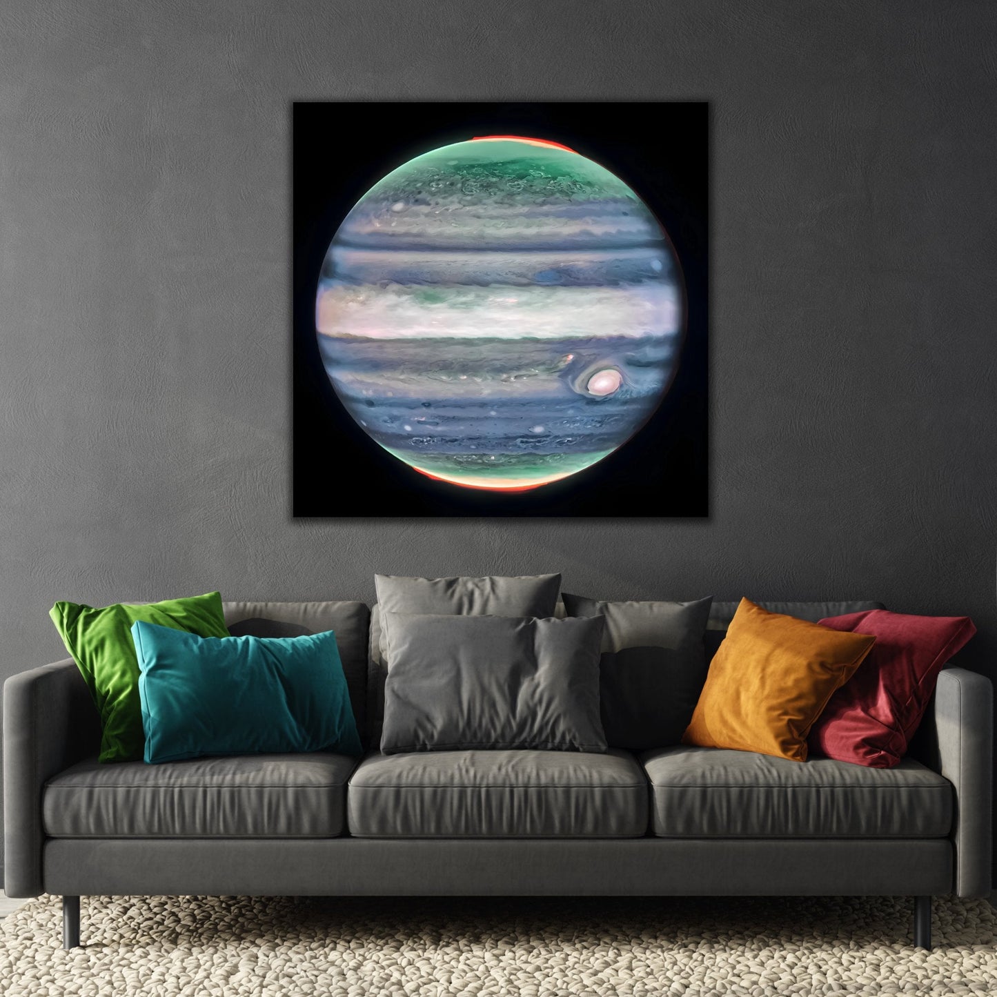 NASA Jupiter Canvas Wall Art - James Webb Space Telescope First Images Framed Print - YesArtYes