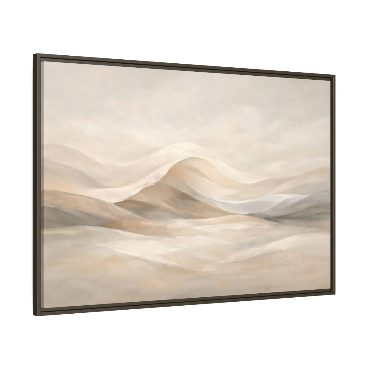 Main Mockup. Nature Abstract Dunes Neutral Abstract shown as stretched canvas wall art