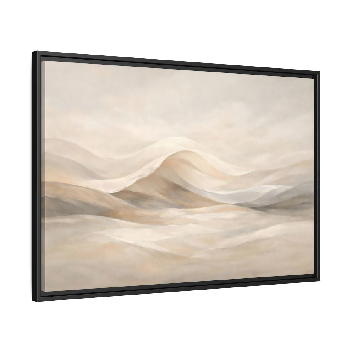 Side Mockup 13. Nature Abstract Dunes Neutral Abstract shown as stretched canvas wall art