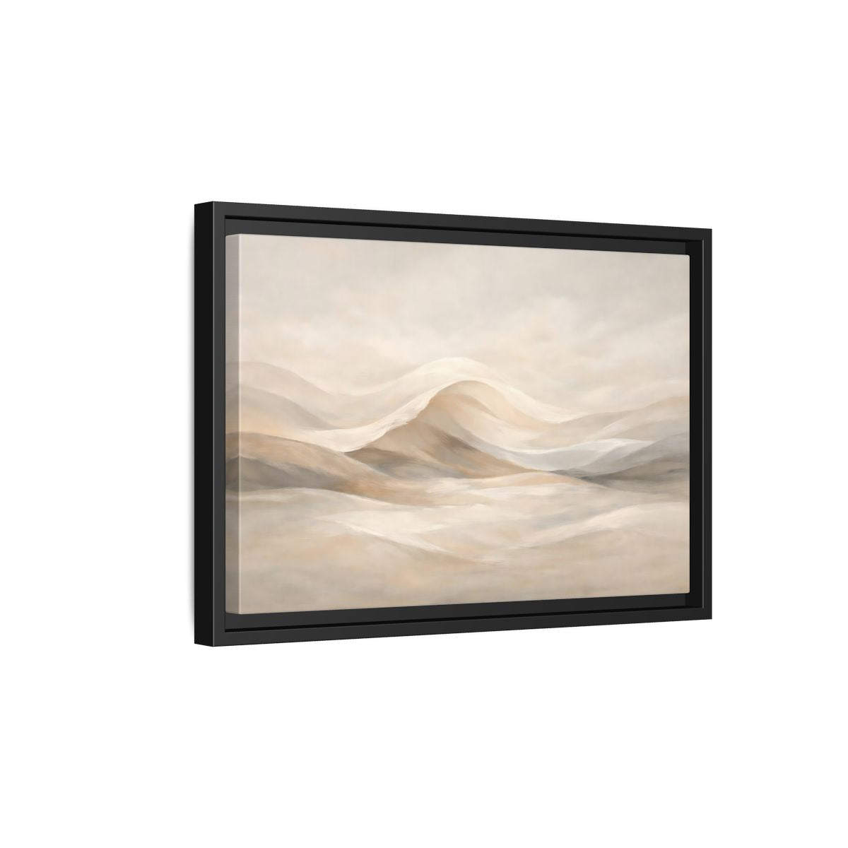 Side Mockup 6. Nature Abstract Dunes Neutral Abstract shown as stretched canvas wall art