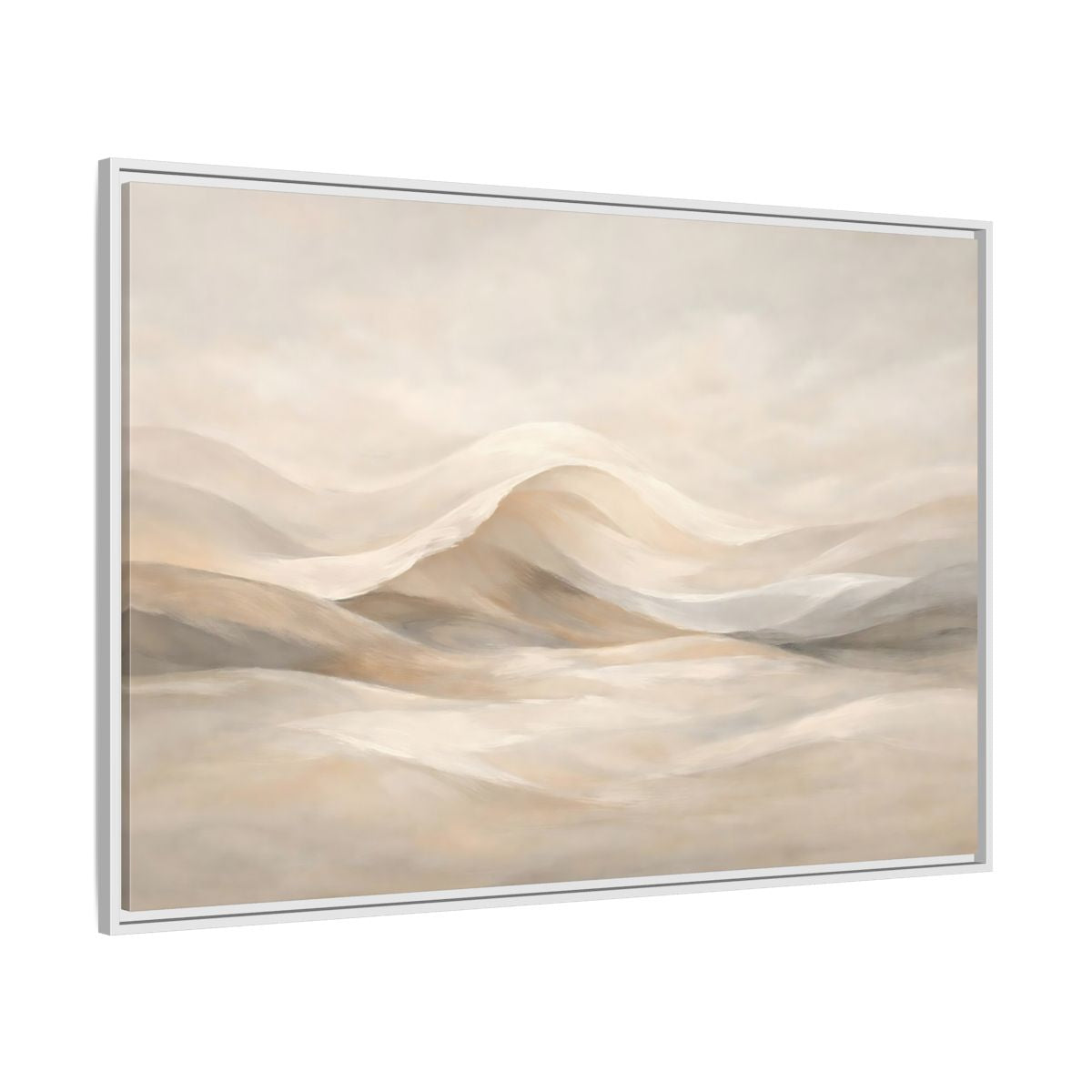 Side Mockup 7. Nature Abstract Dunes Neutral Abstract shown as stretched canvas wall art