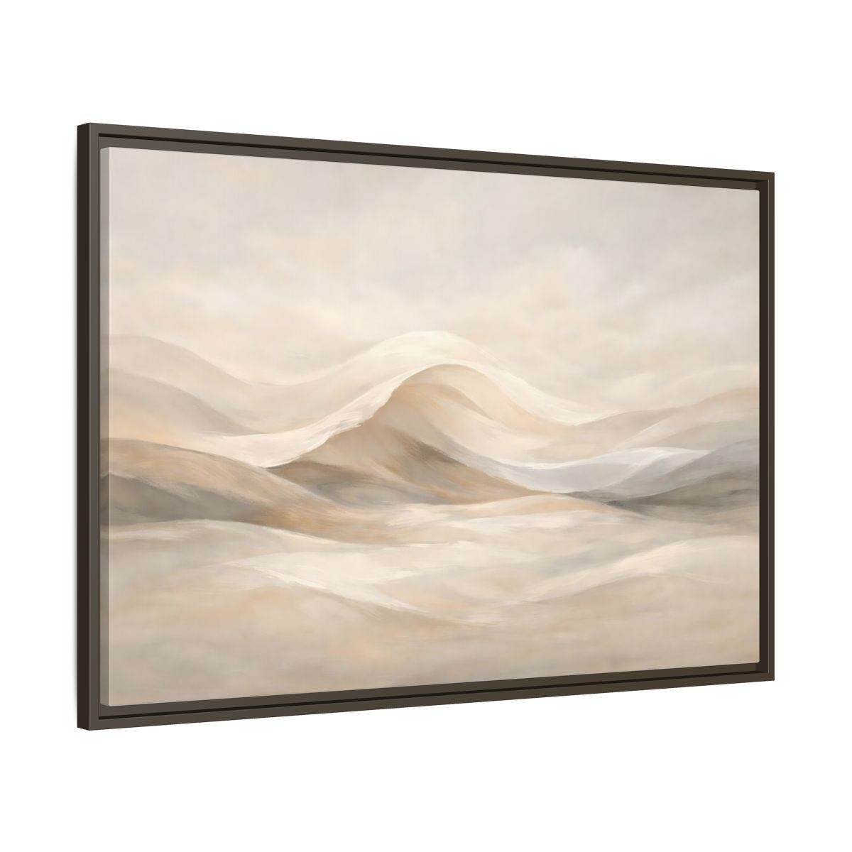 Side Mockup 9. Nature Abstract Dunes Neutral Abstract shown as stretched canvas wall art