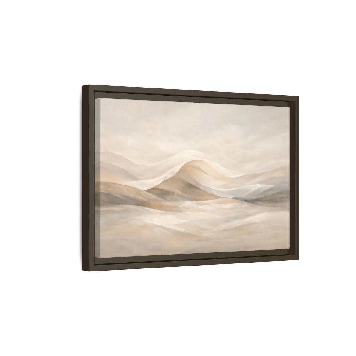 Side Mockup 5. Nature Abstract Dunes Neutral Abstract shown as stretched canvas wall art