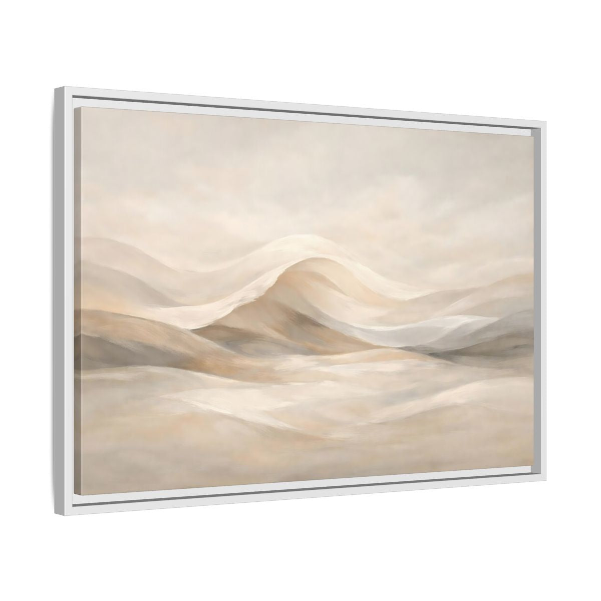 Side Mockup 10. Nature Abstract Dunes Neutral Abstract shown as stretched canvas wall art