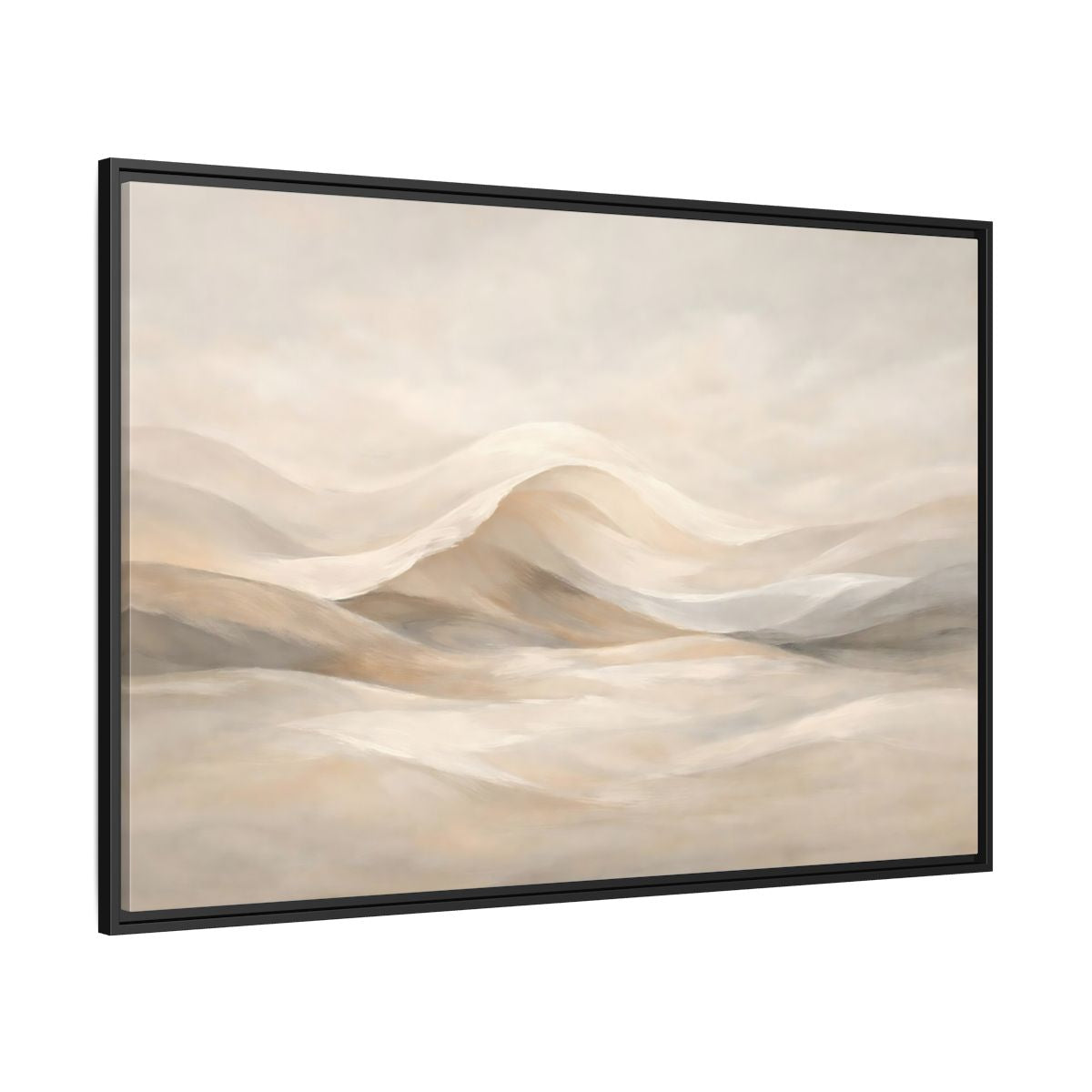 Side Mockup 12. Nature Abstract Dunes Neutral Abstract shown as stretched canvas wall art