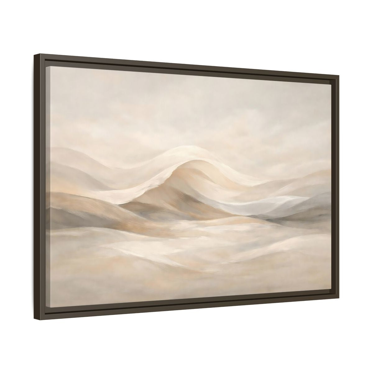 Side Mockup 11. Nature Abstract Dunes Neutral Abstract shown as stretched canvas wall art