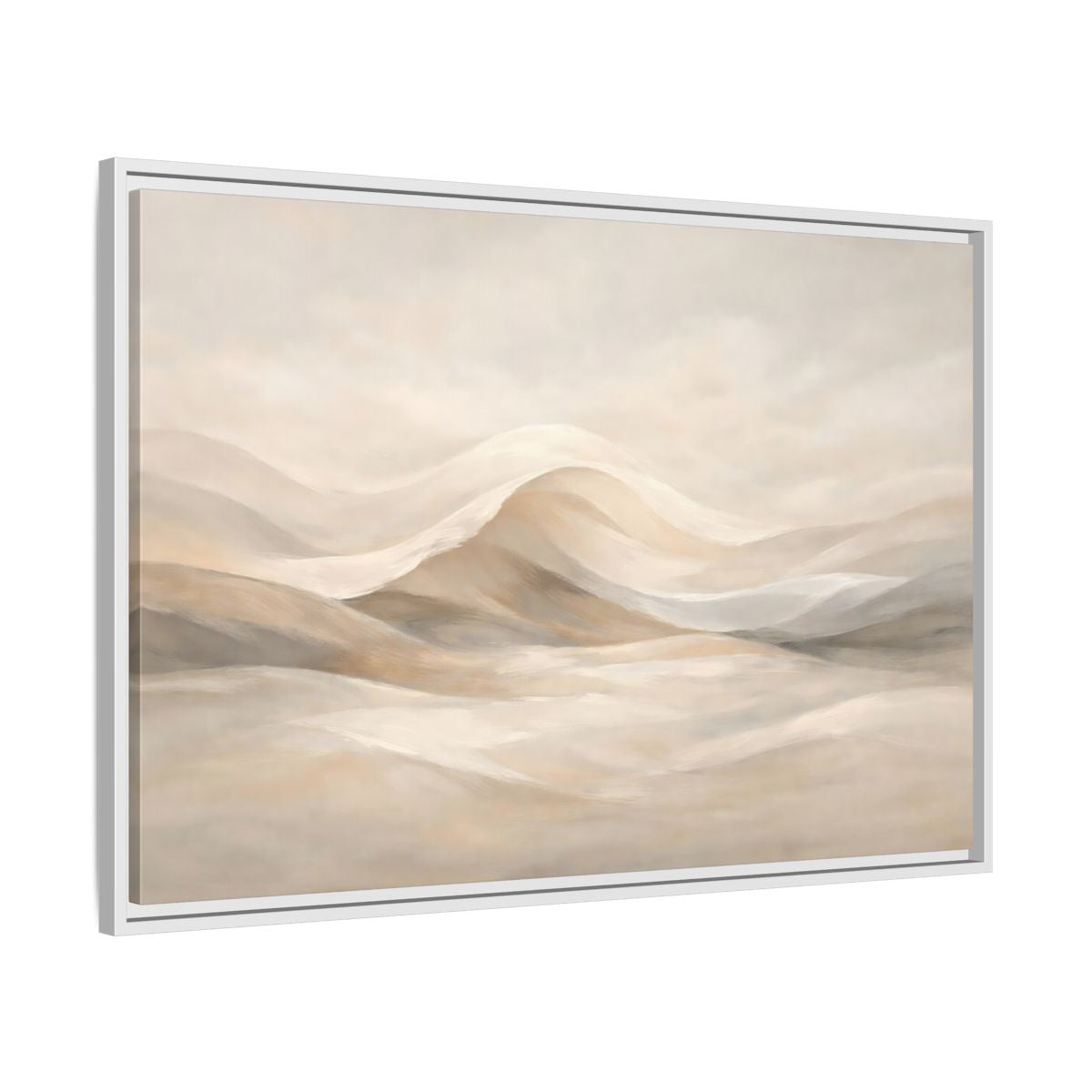 Side Mockup 8. Nature Abstract Dunes Neutral Abstract shown as stretched canvas wall art