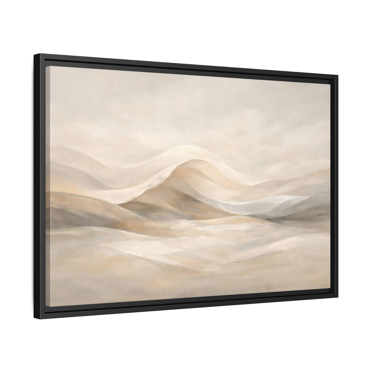 Side Mockup 14. Nature Abstract Dunes Neutral Abstract shown as stretched canvas wall art