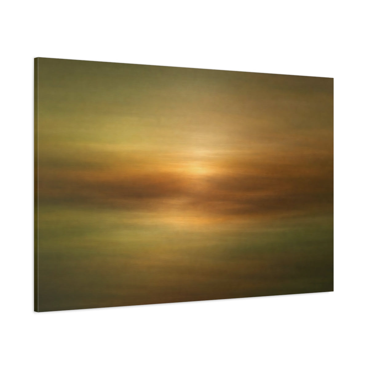 Main Mockup. Nature Abstract Horizon Abstract Golden Horizon shown as stretched canvas wall art