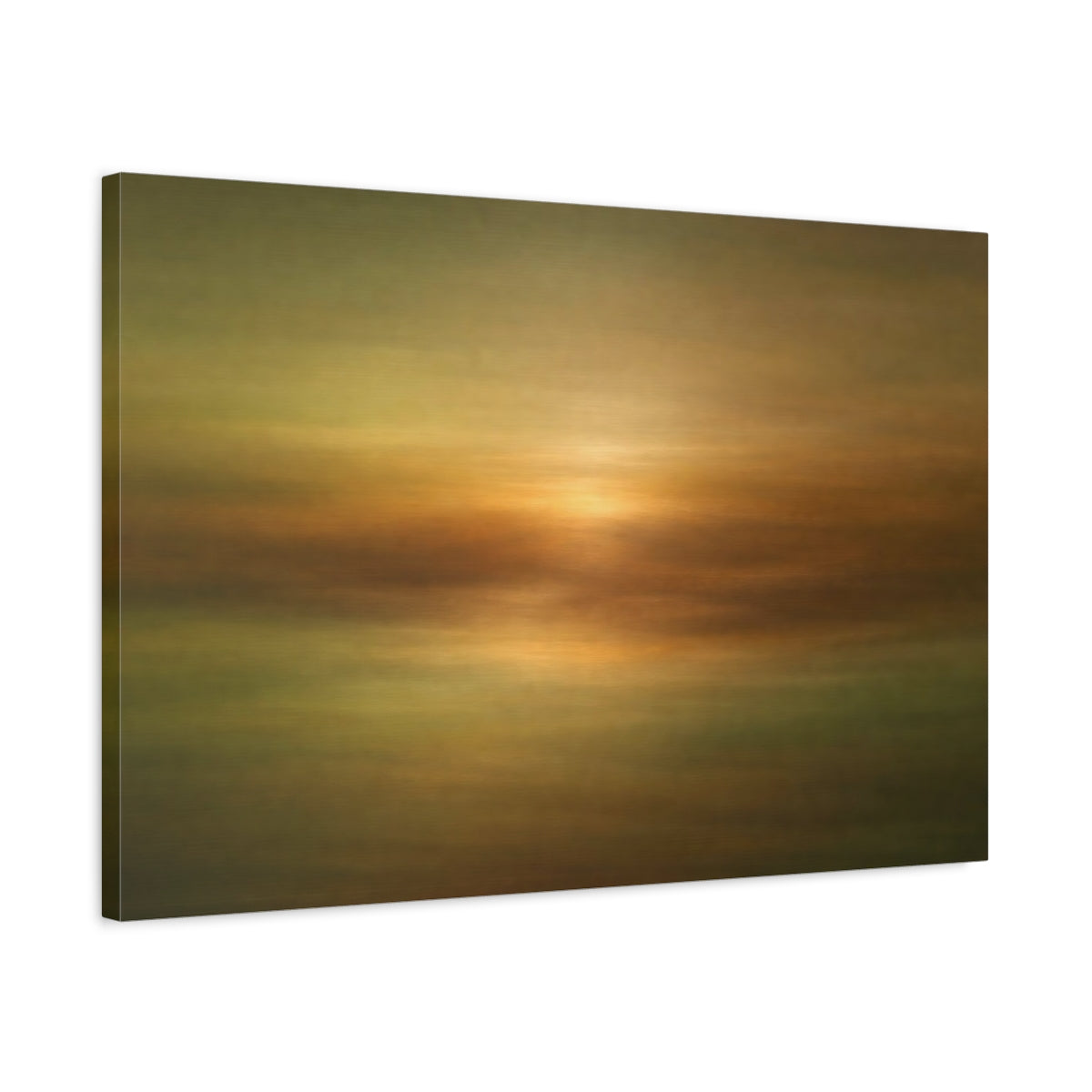 Side Mockup 2. Nature Abstract Horizon Abstract Golden Horizon shown as stretched canvas wall art