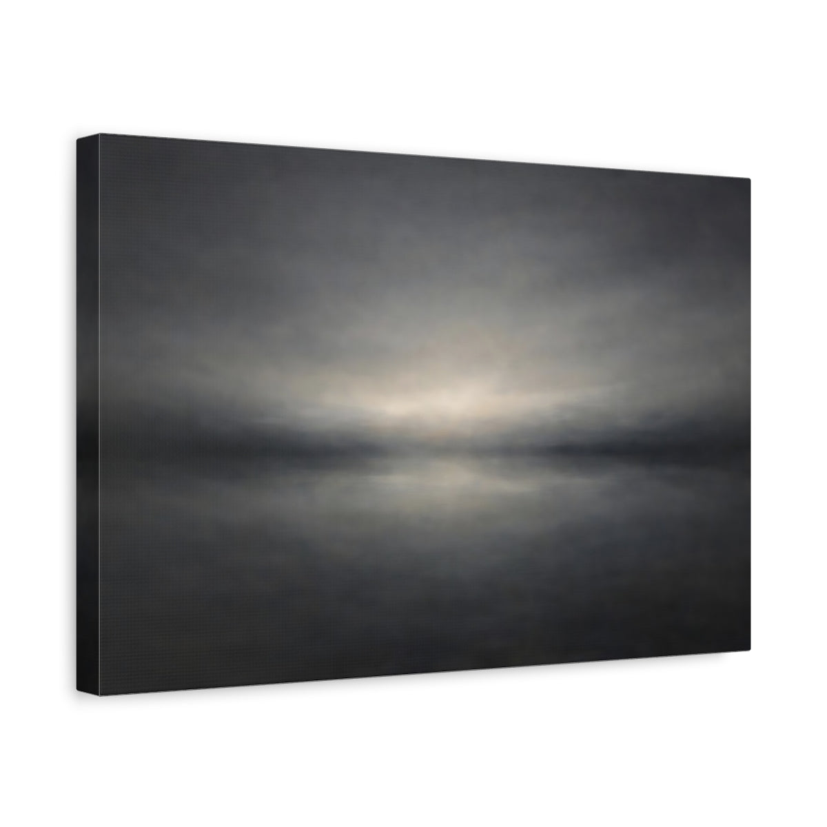 Side Mockup 4. Nature Abstract Horizon Gray Abstract Horizon shown as stretched canvas wall art