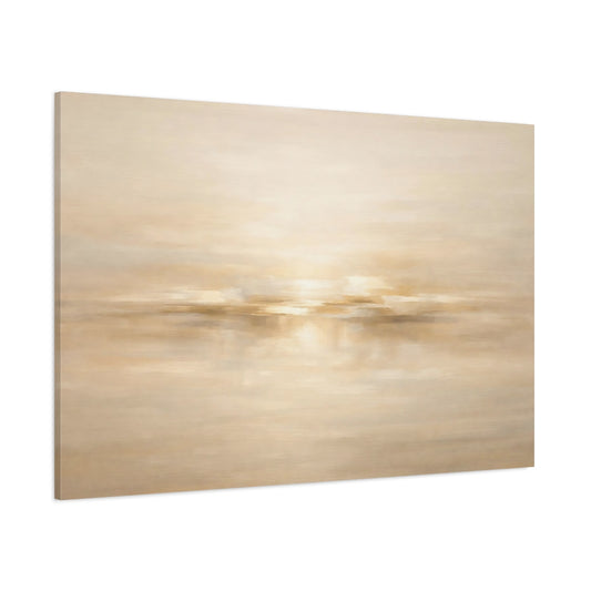 Main Mockup. Nature Abstract Horizon Warm Abstract shown as stretched canvas wall art