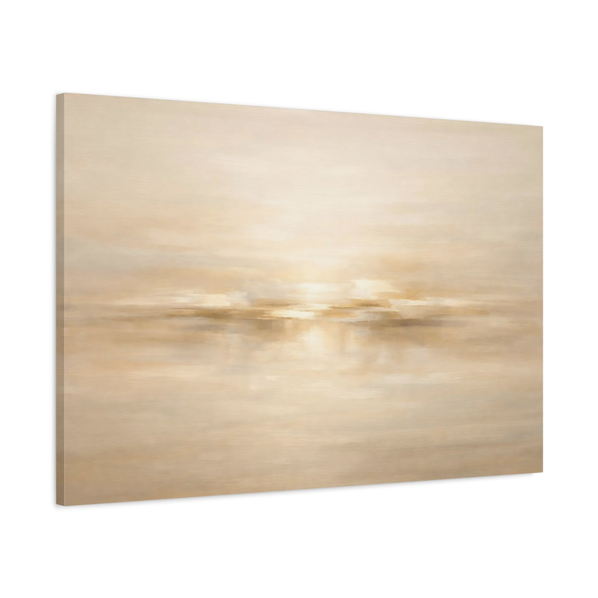 Side Mockup 1. Nature Abstract Horizon Warm Abstract shown as stretched canvas wall art