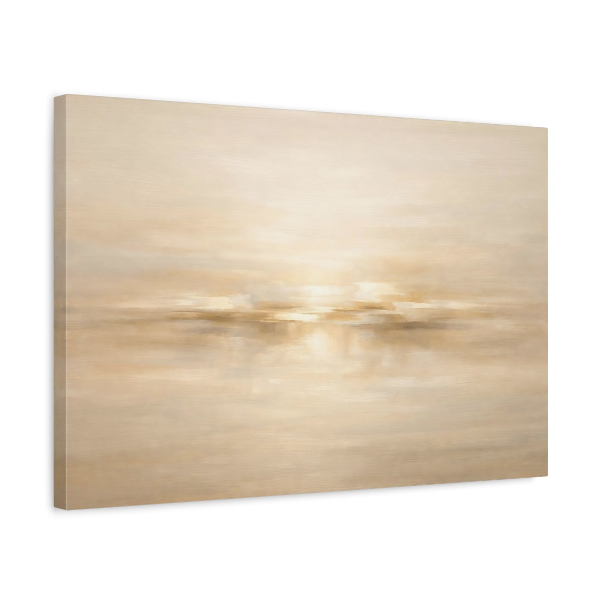 Side Mockup 3. Nature Abstract Horizon Warm Abstract shown as stretched canvas wall art