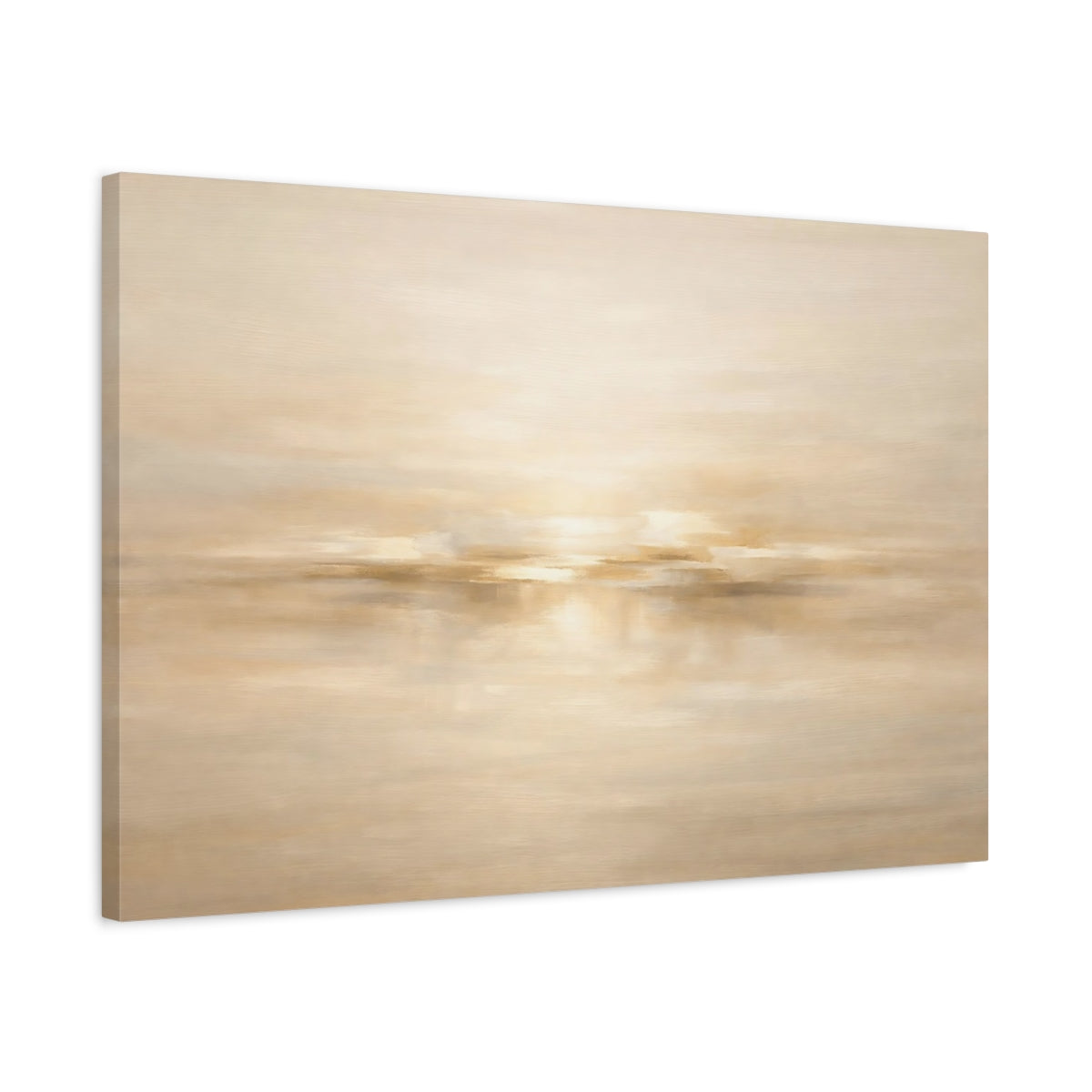 Side Mockup 2. Nature Abstract Horizon Warm Abstract shown as stretched canvas wall art
