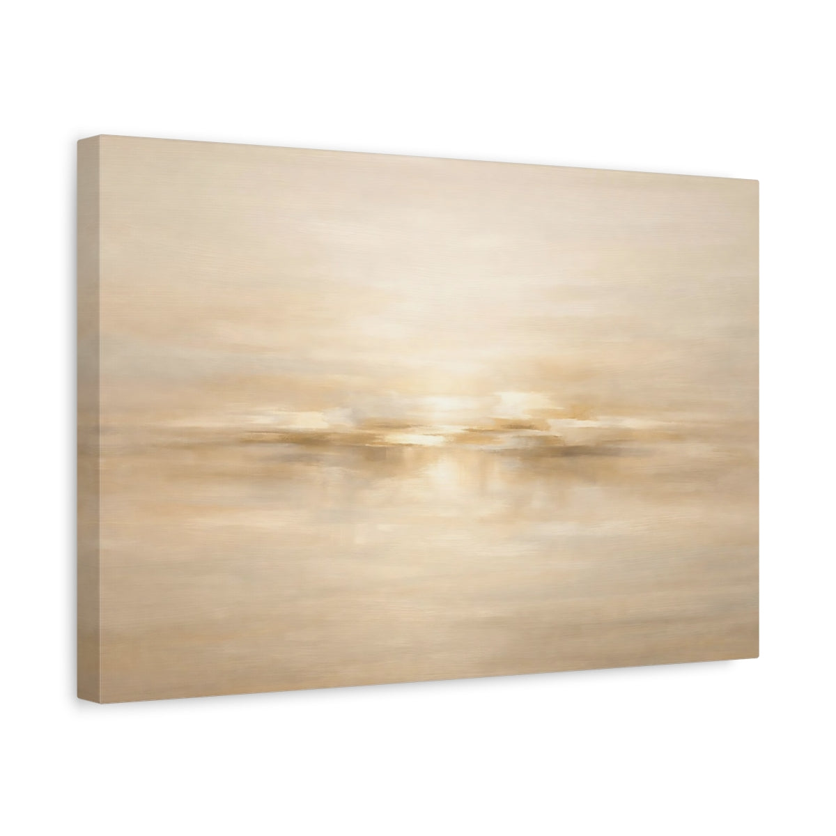 Side Mockup 4. Nature Abstract Horizon Warm Abstract shown as stretched canvas wall art
