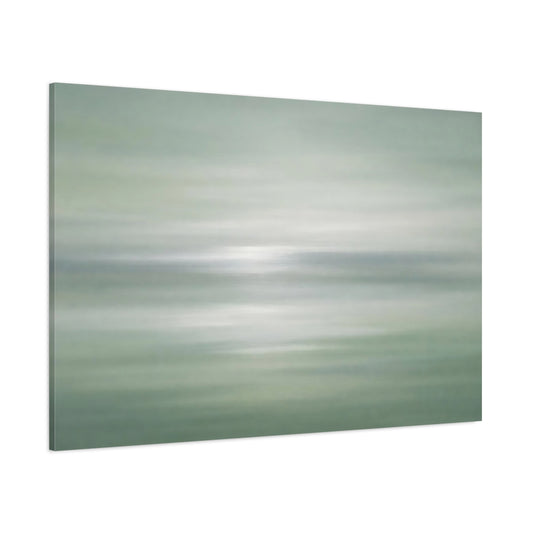 Main Mockup. Nature Abstract Landscape Mint Green Abstract shown as stretched canvas wall art
