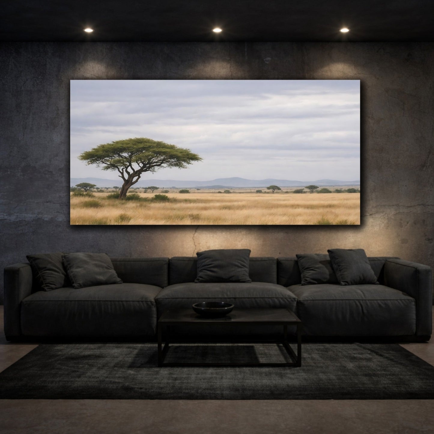 Nature Acacia Tree Savanna Landscape - Canvas Wall Art Print - YesArtYes