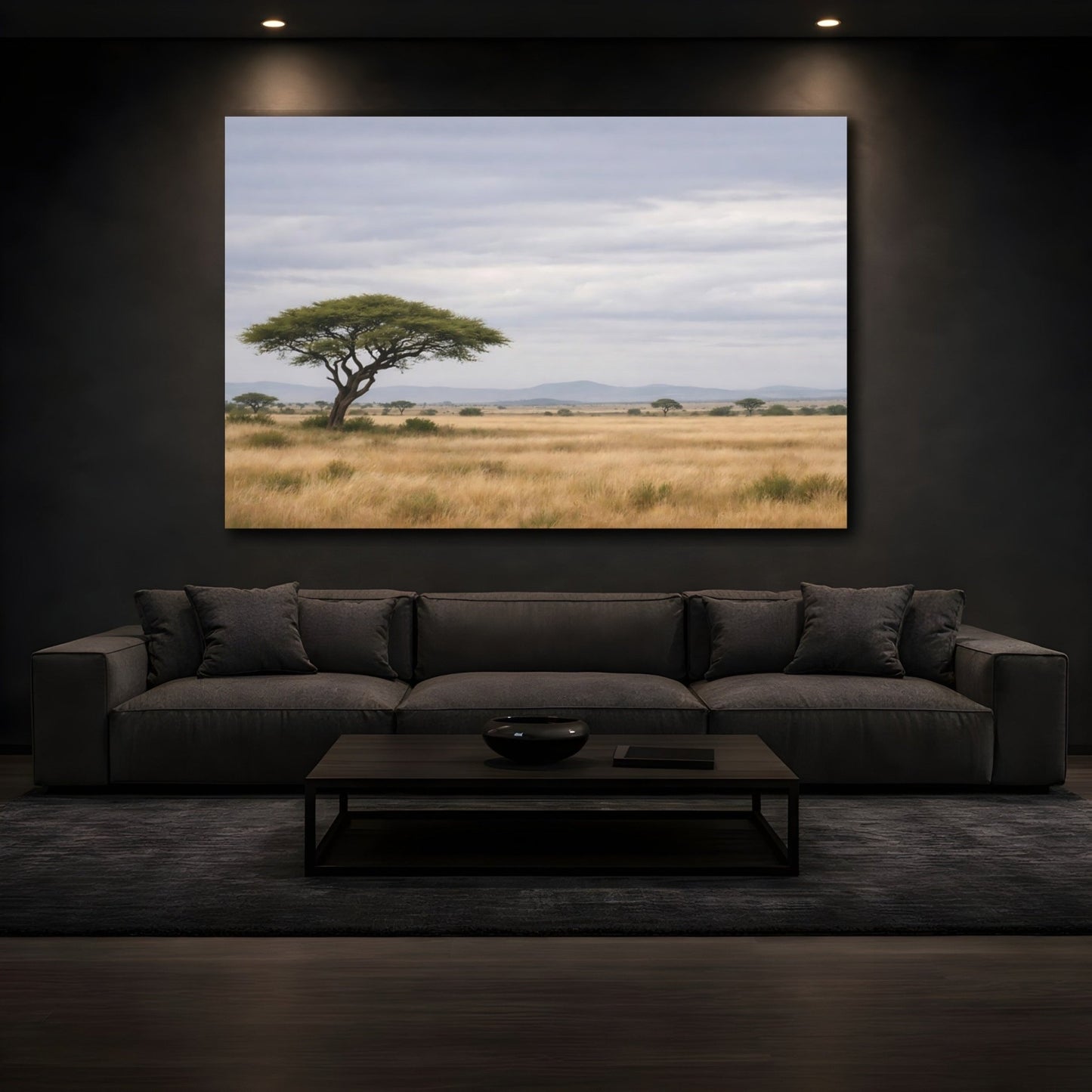 Nature Acacia Tree Savannah Landscape - Canvas Wall Art Print - YesArtYes