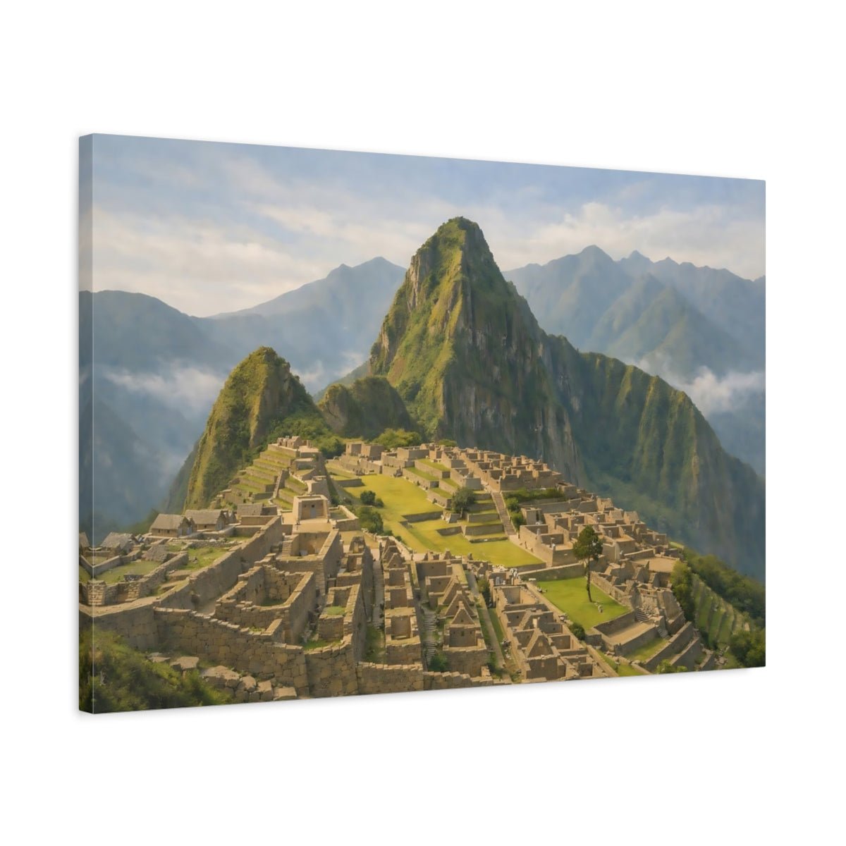 Nature Ancient City Machu Picchu Landscape - Canvas Wall Art Print - YesArtYes