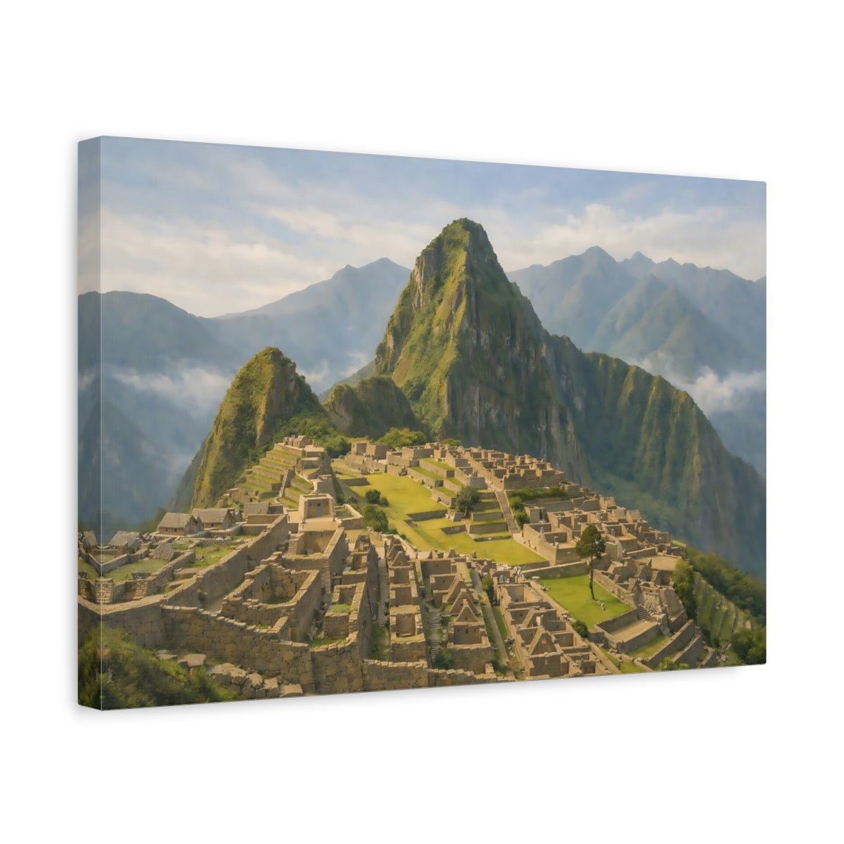 Nature Ancient City Machu Picchu Landscape - Canvas Wall Art Print - YesArtYes