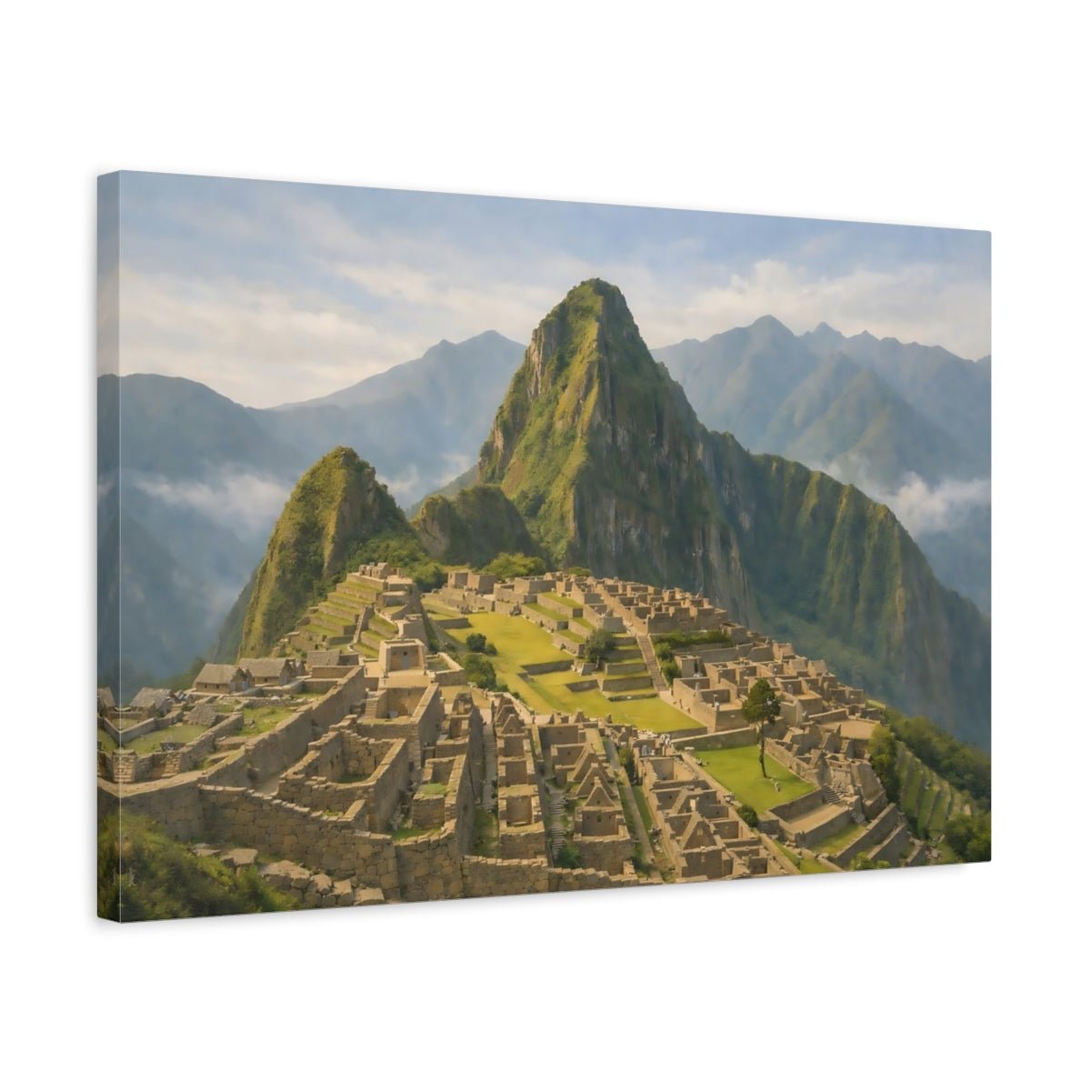 Nature Ancient City Machu Picchu Landscape - Canvas Wall Art Print - YesArtYes