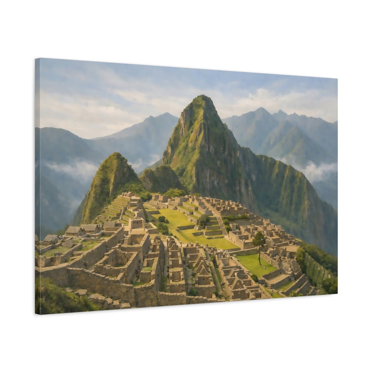 Nature Ancient City Machu Picchu Landscape - Canvas Wall Art Print - YesArtYes