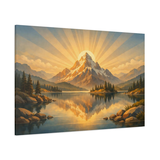 Nature Art Deco shown as stretched canvas wall art