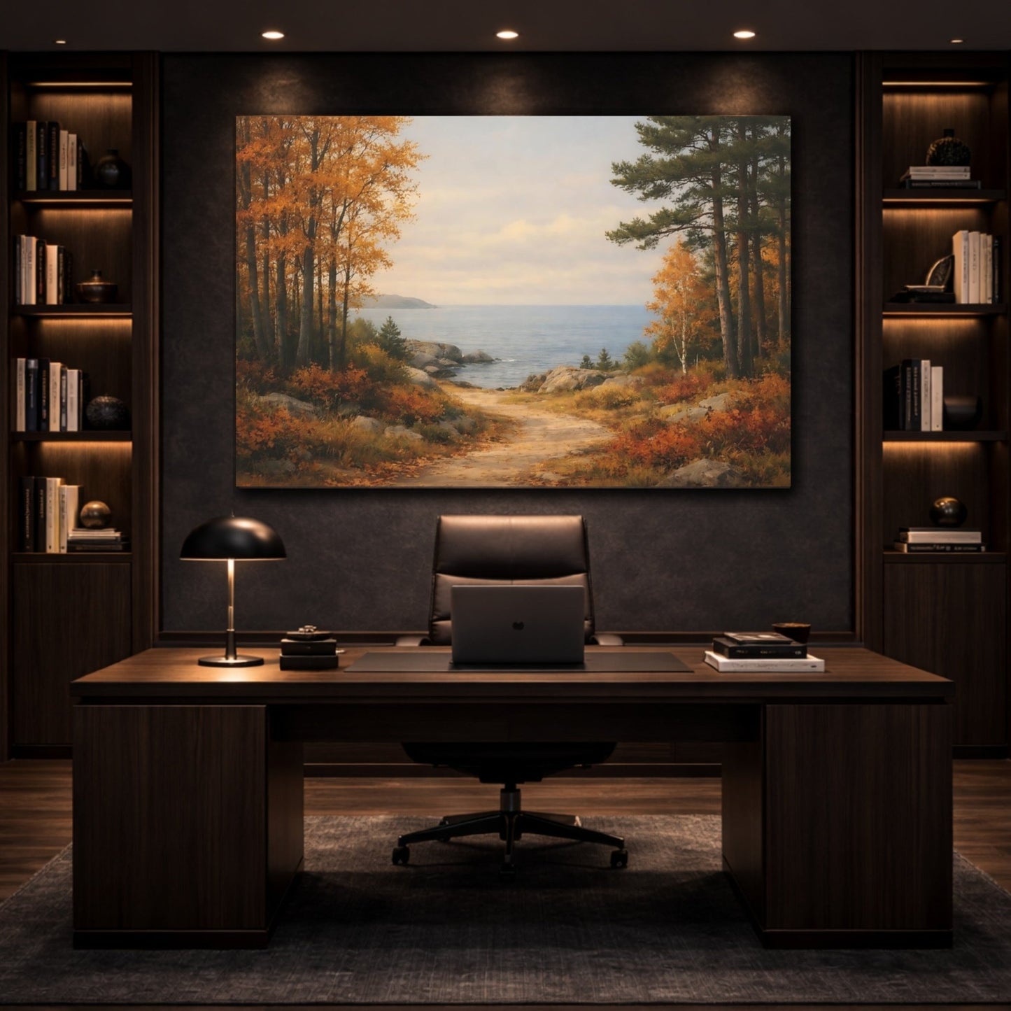 Nature Autumn Forest Coastal - Canvas Wall Art Print - YesArtYes