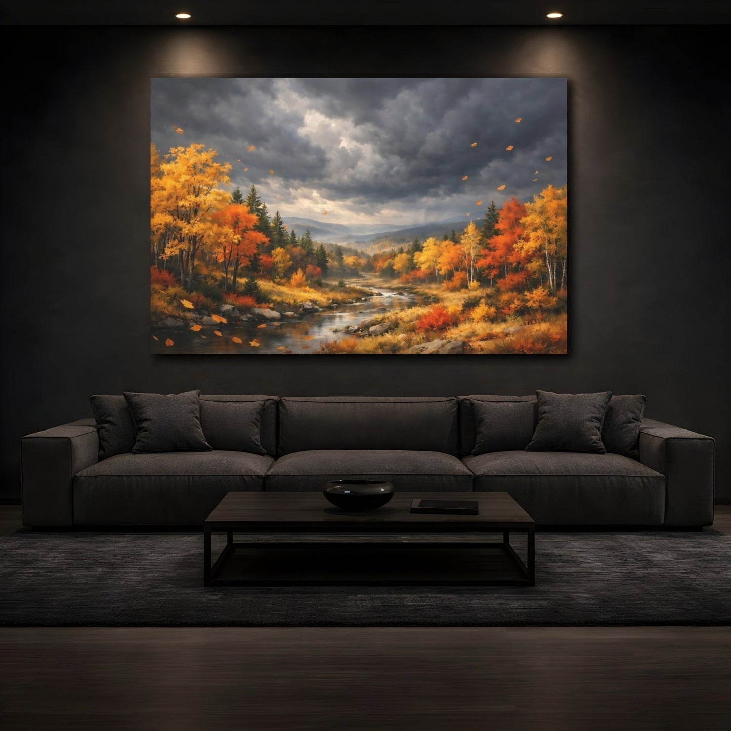 Nature Autumn Forest Colors Landscape - Canvas Wall Art Print - YesArtYes