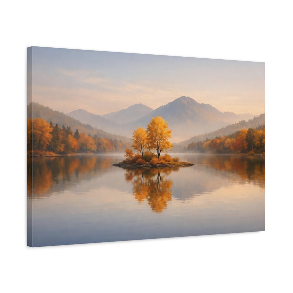 Nature Autumn Trees Golden - Canvas Wall Art Print - YesArtYes