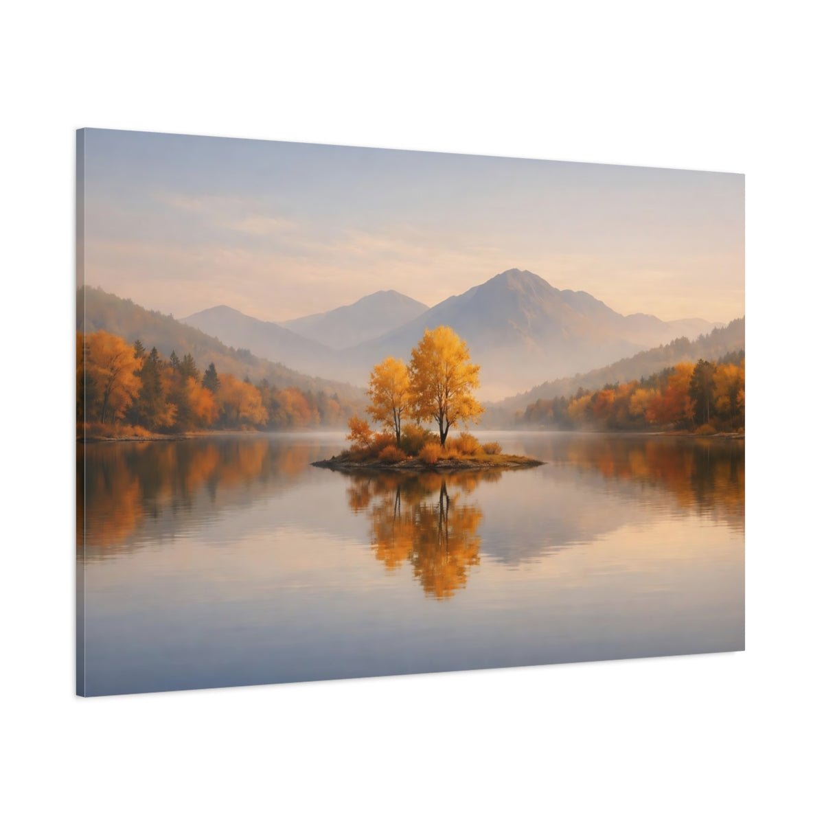 Nature Autumn Trees Golden - Canvas Wall Art Print - YesArtYes