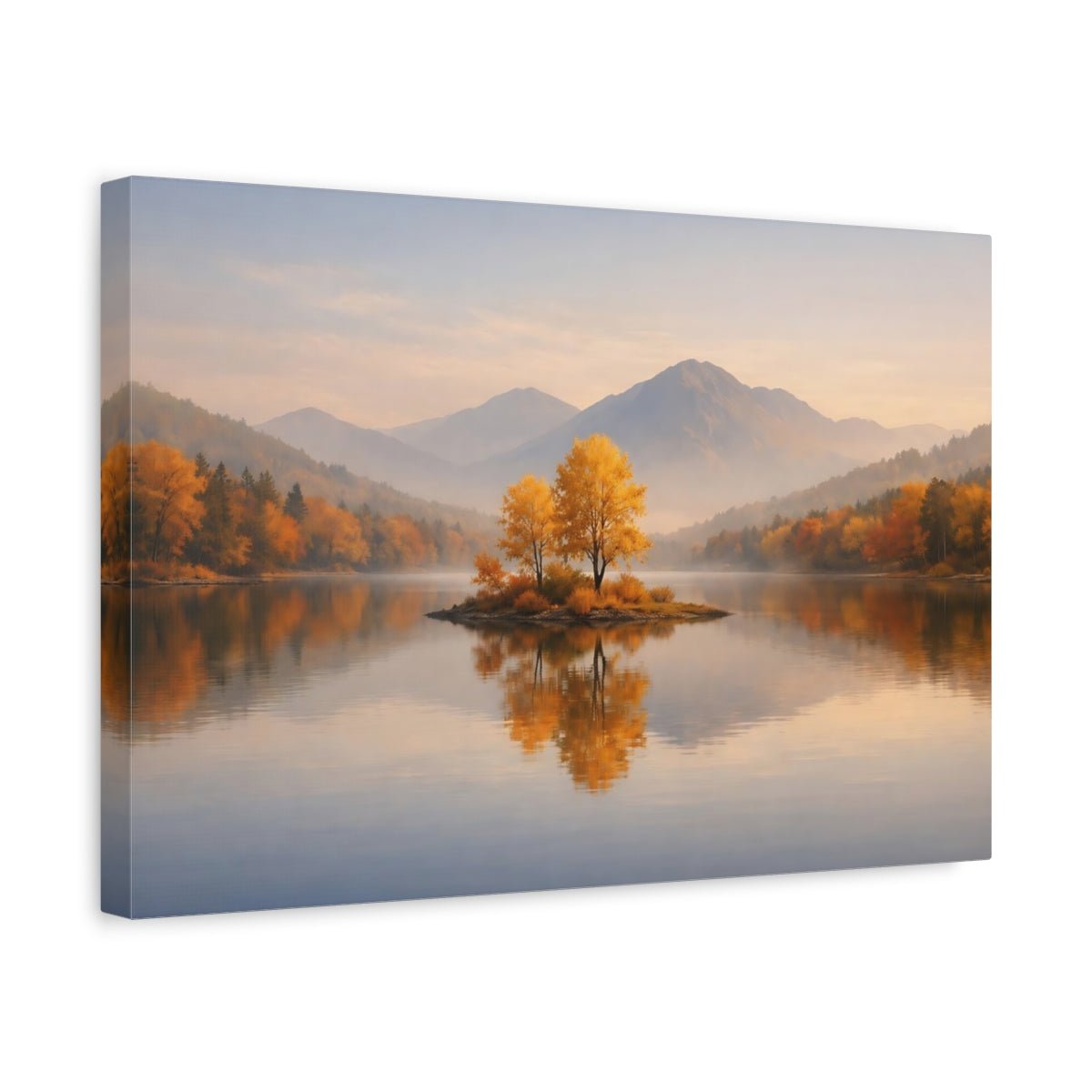 Nature Autumn Trees Golden - Canvas Wall Art Print - YesArtYes