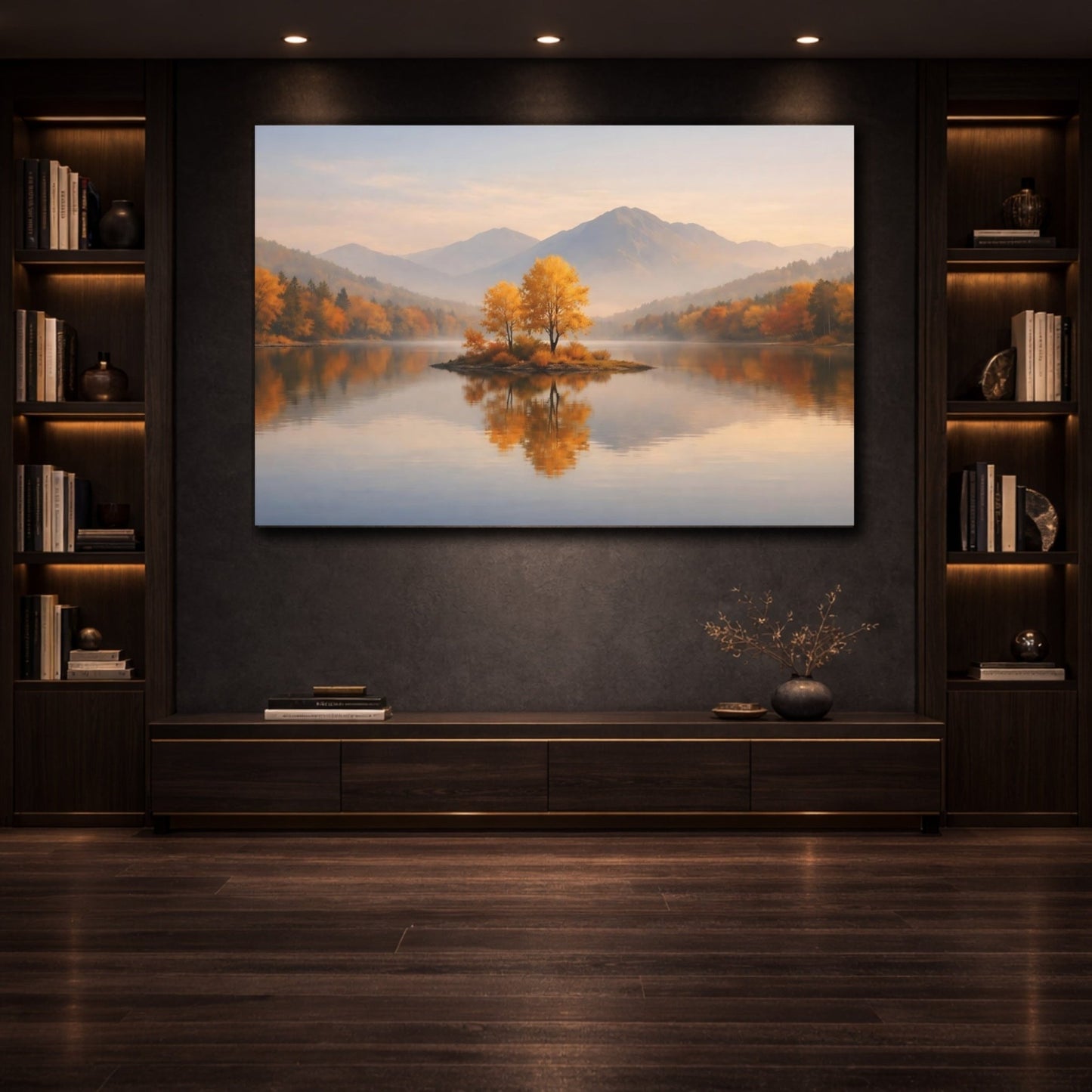 Nature Autumn Trees Golden - Canvas Wall Art Print - YesArtYes