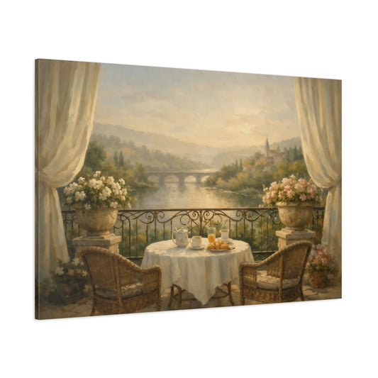 Main Mockup. Nature Balcony View Balcony River View shown as stretched canvas wall art