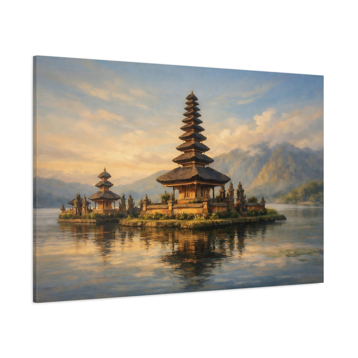 Main Mockup. Nature Balinese Temple Balinese Temple shown as stretched canvas wall art