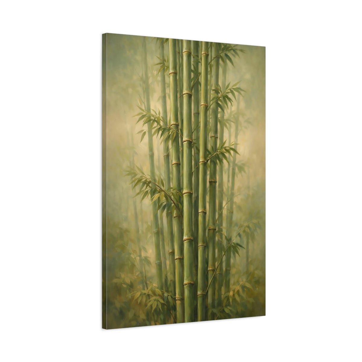 Nature Bamboo Forest Green - Canvas Wall Art Print - YesArtYes