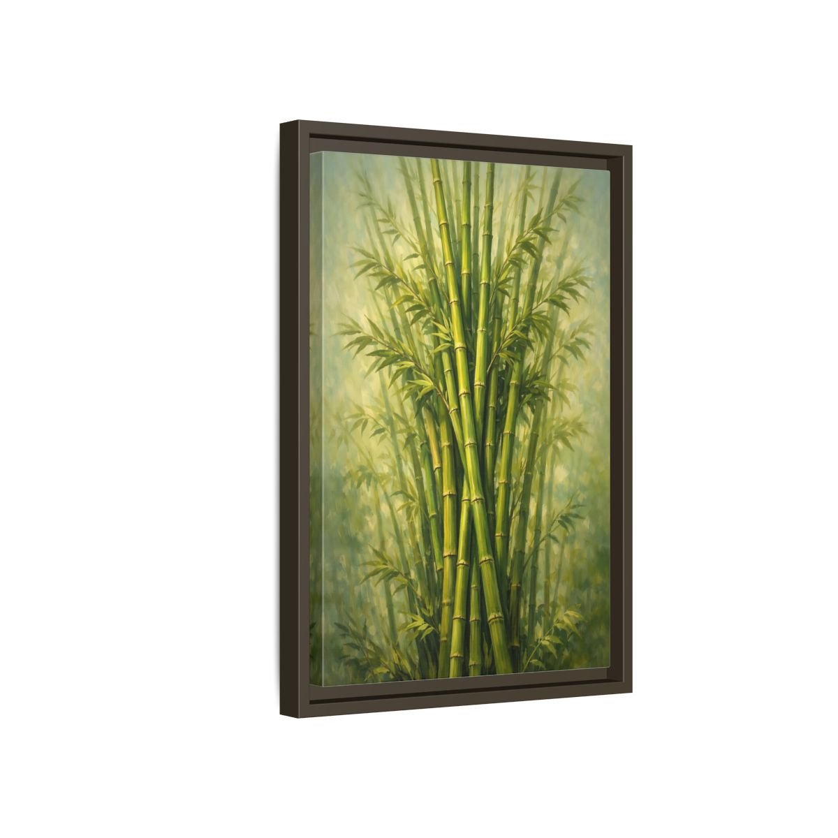 Nature Bamboo Green - Framed Canvas Wall Art Print - YesArtYes