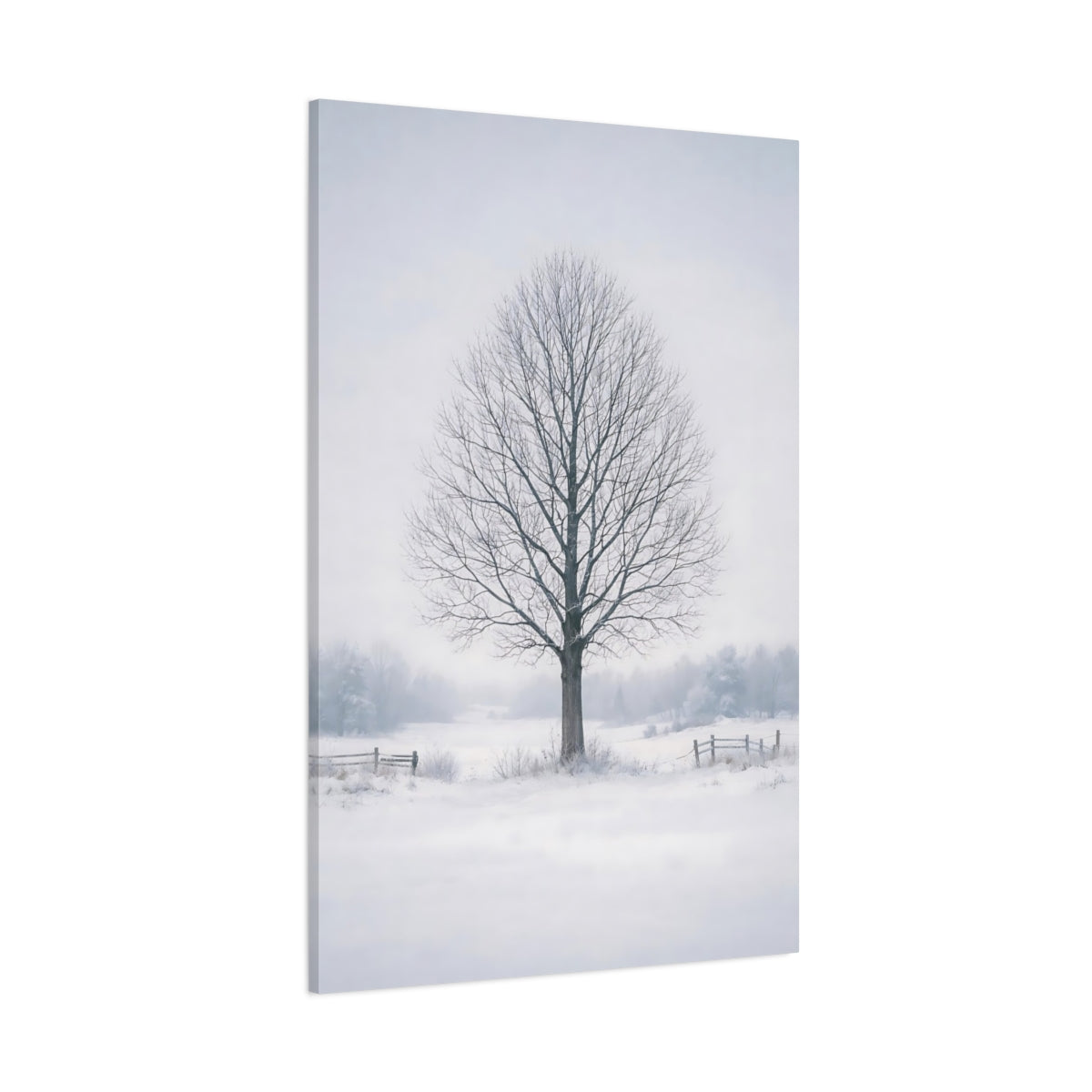 Nature Bare Tree Winter Tree shown as stretched canvas wall art