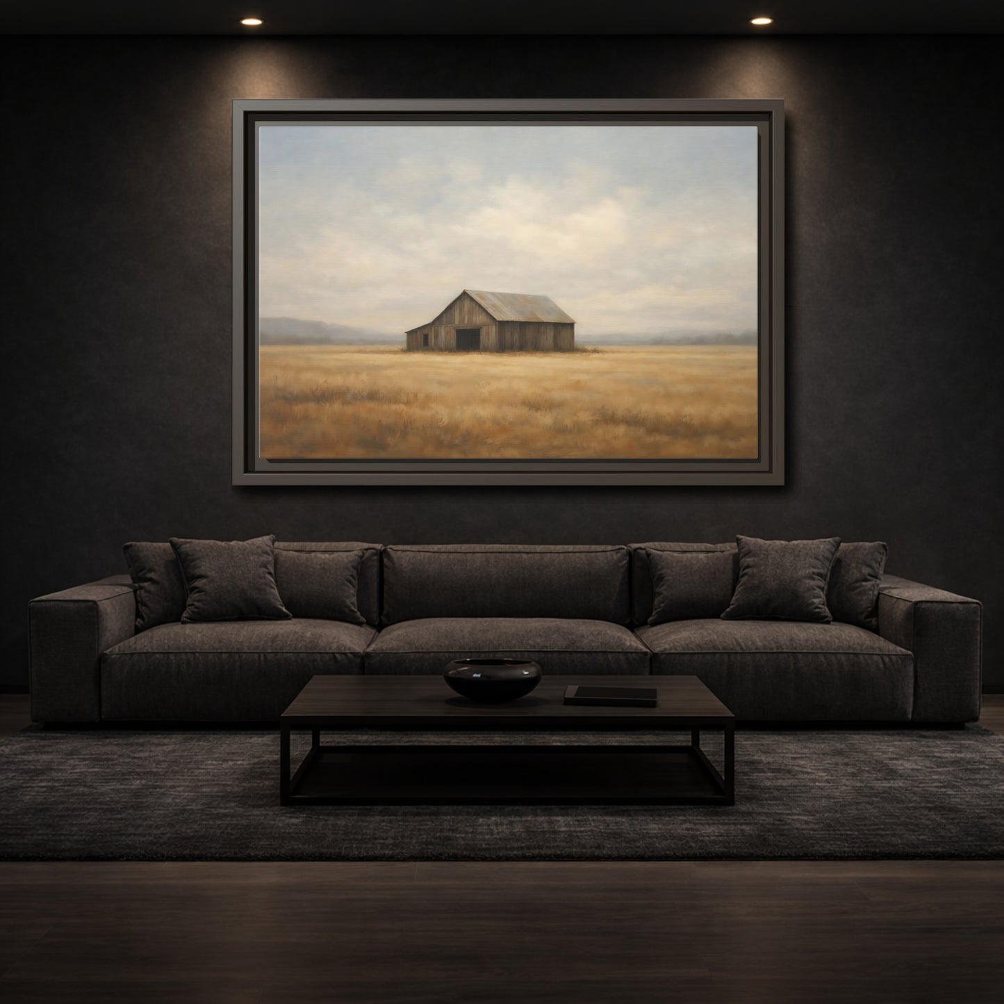 Mockup 2. Nature Barn Rustic Barn shown as stretched canvas wall art