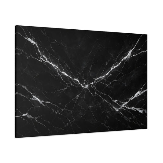 Main Mockup. Nature Black Marble Black And White Marble shown as stretched canvas wall art